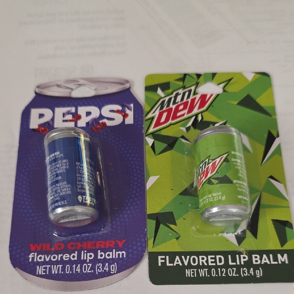 Cherry Pepsi And Mnt Dew Lip Balm